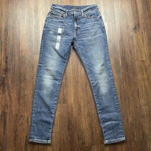 Lucky Brand 411 JEANS MENS 28X30 BLUE Athletic Taper Stretch Denim
